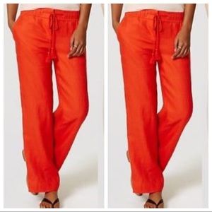 NEW LOW PRICE! Navy Linen Loft Wide Leg Pants!